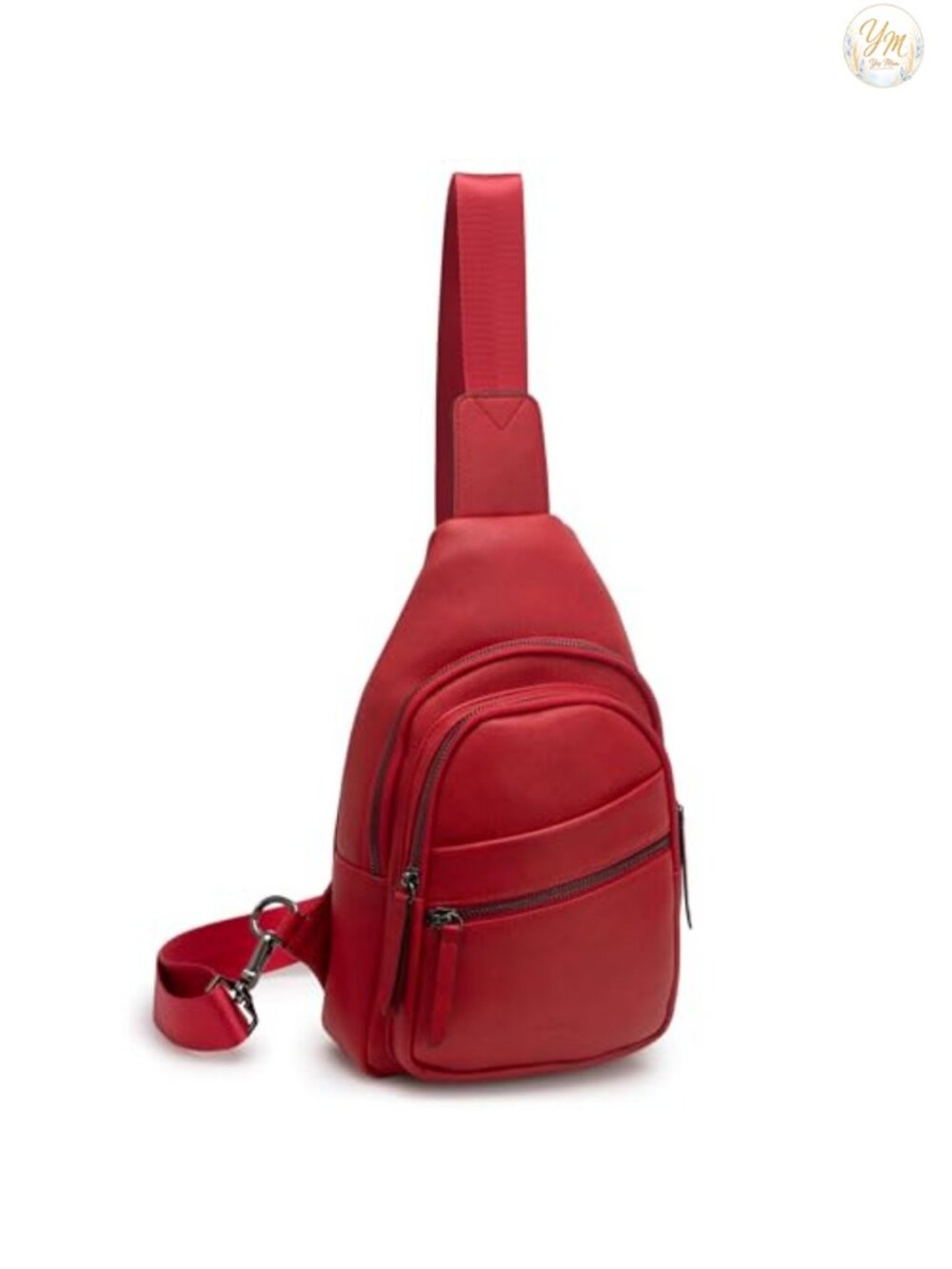 Vegan Leather Sling Bag Crossbody Fanny Pack Travel Hands-Free
